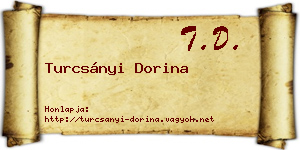 Turcsányi Dorina névjegykártya